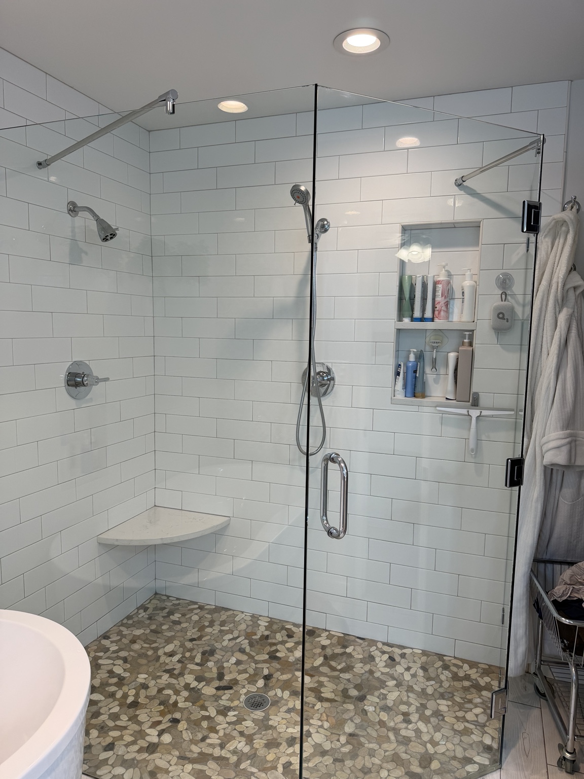 Clean glass shower